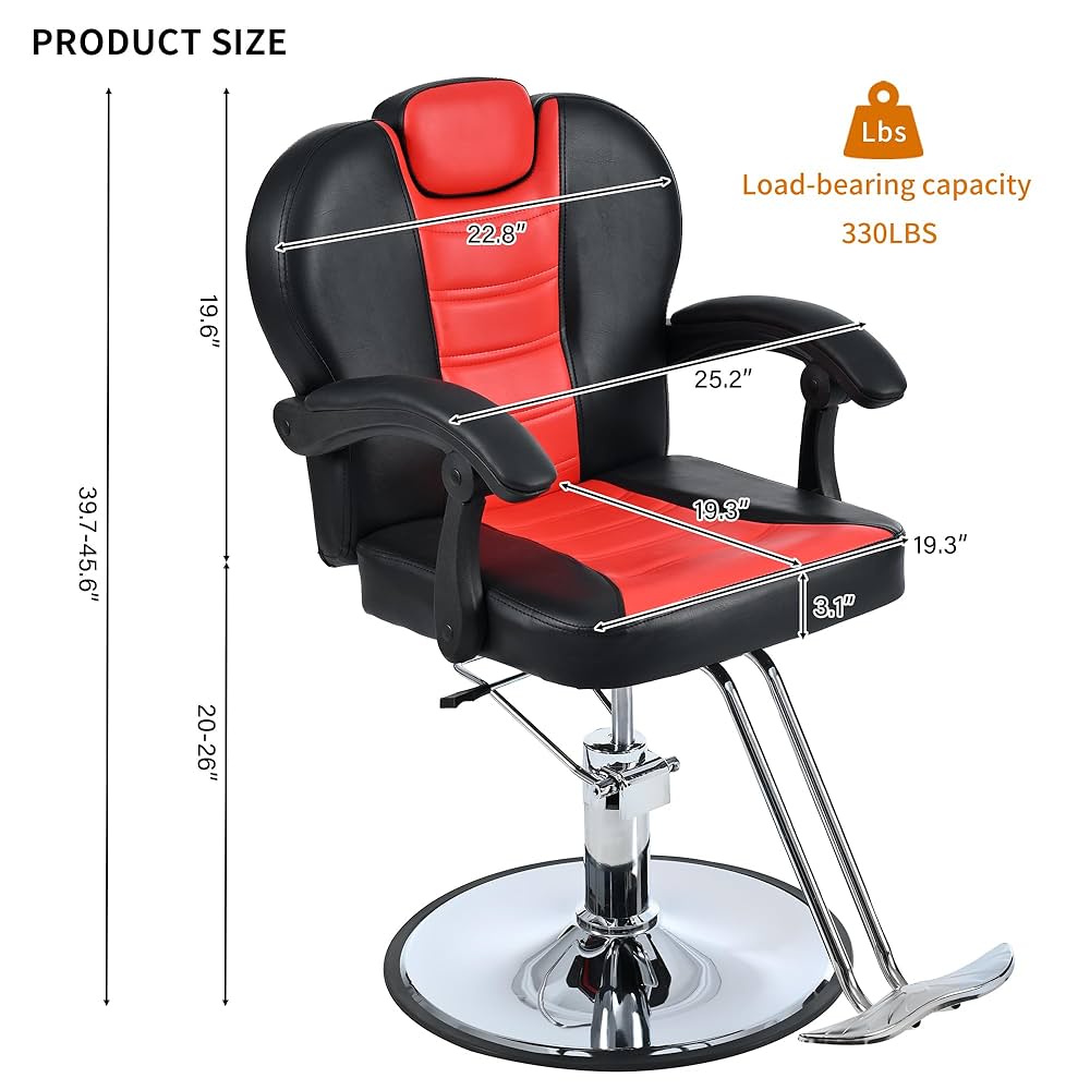 Amazon.com: Merax Hydraulic Recliner Barber Chair for Hair